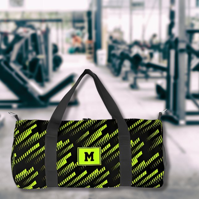 Sac De Sport Neon Green Abstrait Géométrique Gym Sports (Créateur téléchargé)