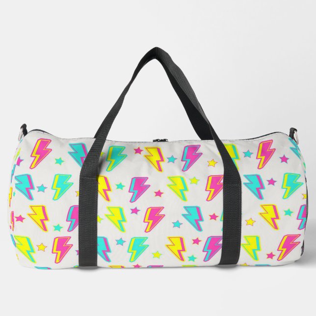 Sac De Sport Neon Lightning Star Motif Y2K (Recto)