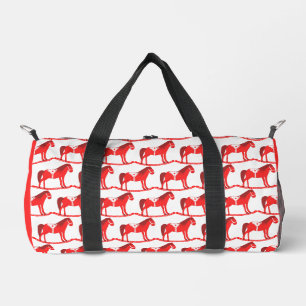 Sac De Sport Noël scandinave Cheval Rocking