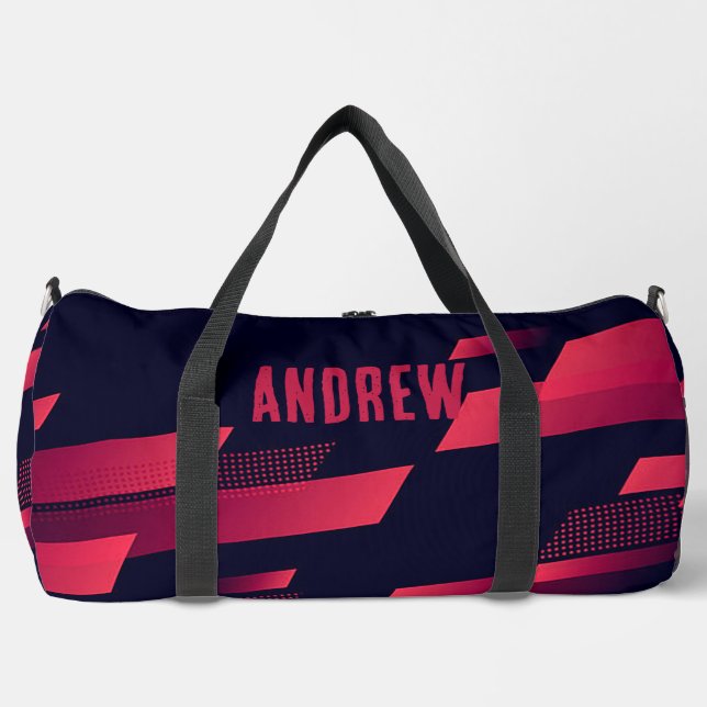 Sac De Sport Noir et rouge personnalisé (Recto)