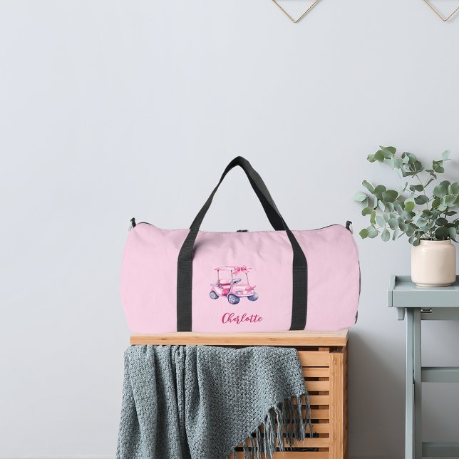 Sac De Sport Nom de la voiturette de golf rose (Créateur téléchargé)