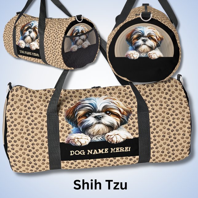 Sac De Sport Nom Du Chien, Votre Nom, Shih Tzu (Créateur téléchargé)
