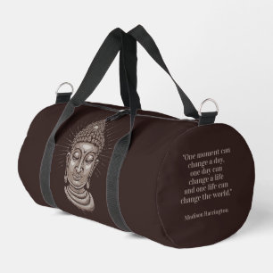 Sac De Sport Nom et texte personnalisés Citation Bouddha