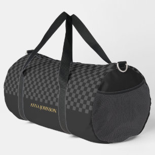 Sac De Sport Nom personnalisé À damiers Motif
