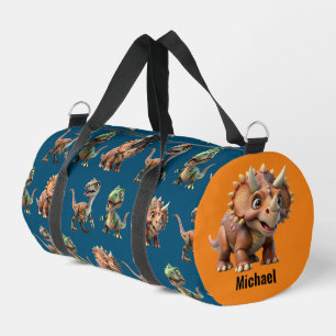 Sac De Sport Nom personnalisé du Motif Dinosaur