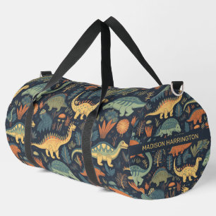 Sac De Sport Nom personnalisé Motif Dinosaur