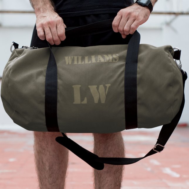 Sac De Sport Nom personnalisé simple Numéro de jersey Monogram (Créateur téléchargé)