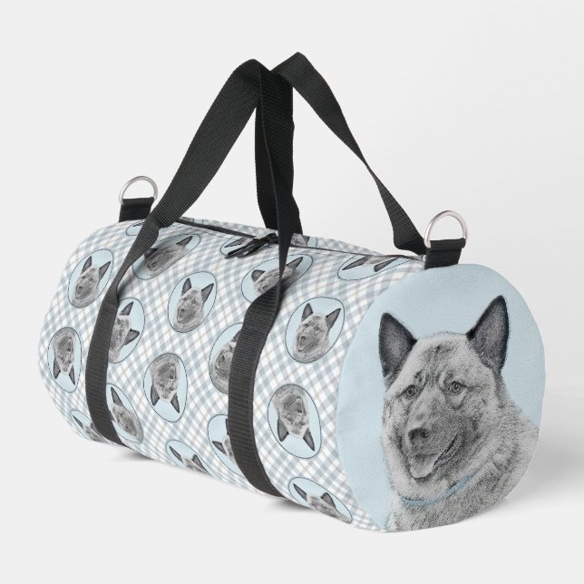 Sac De Sport Norvégien Elkhound Peinture Cute Original Chien Ar (Coin gauche)