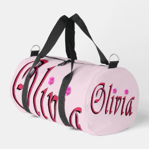 Sac De Sport "Olivia" Rouge Et Rose Olivia Nom,