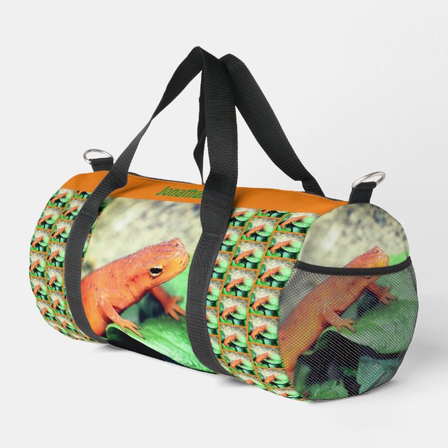 Sac De Sport Orange Salamander Animal Personnalisé (Coin droit)