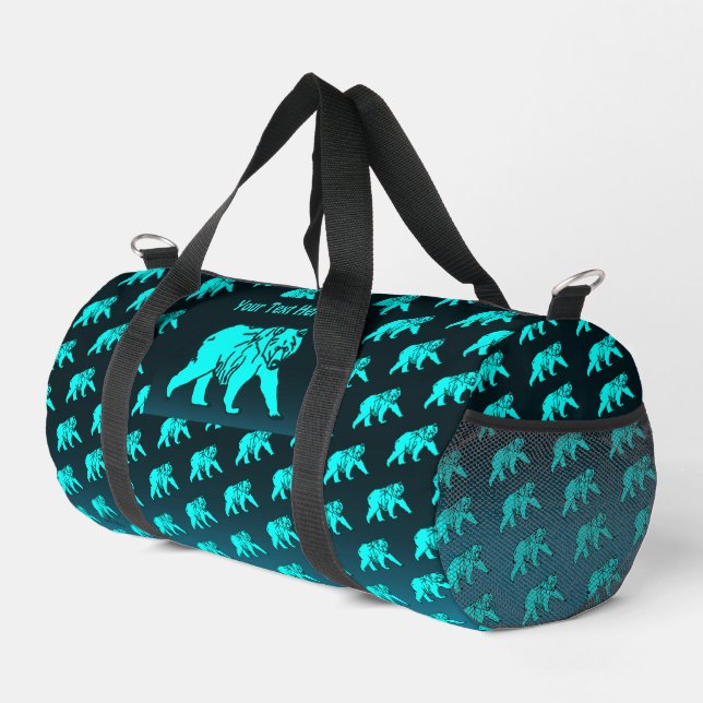 Sac De Sport Ours bleu Kodiak (Coin droit)