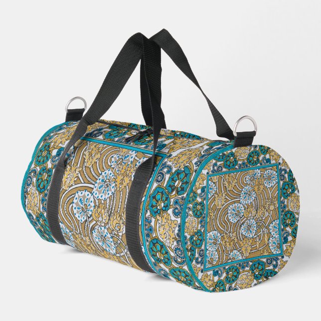 Sac De Sport papier peint bleu art nouveau cyclamen (Coin gauche)