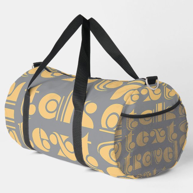 Sac De Sport Parler Texte Voyage Gris (Coin droit)