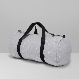 Sac De Sport Parties scintillant d'argent Texture diamant blanc