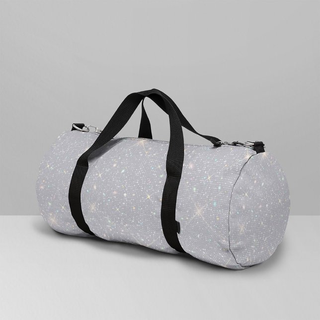 Sac De Sport Parties scintillant d'argent Texture diamant blanc (Créateur téléchargé)