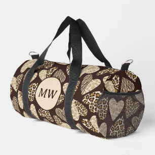 Sac De Sport Peau d'animal aux coeurs