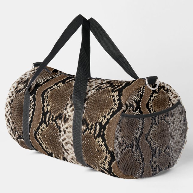 Sac De Sport Peau de serpent Python Réticulé Faux (Coin droit)