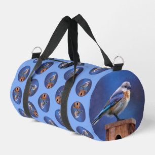 Sac De Sport Peinture féminine d'oiseau bleu de l'Est Art d'ori
