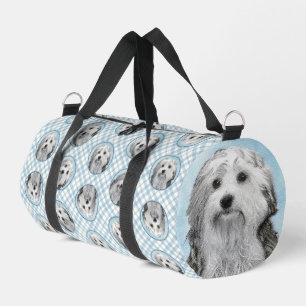 Sac De Sport Peinture Lowchen Argent et Crème Art original Chie