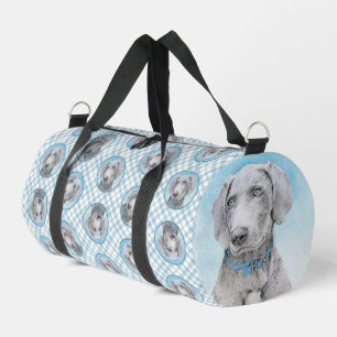 Sac De Sport Peinture Weimaraner Gris Argent Original Chien Art