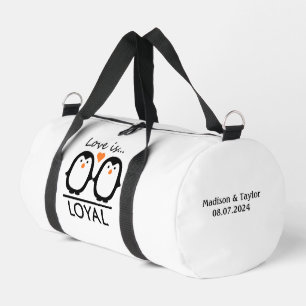Sac De Sport Penguin Love noms et date personnalisés