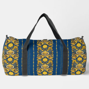 Sac de sport personnalisé bleu et jaune Blush chic