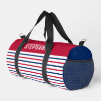 Personnalisé minimaliste rayures rouge et bleu mod