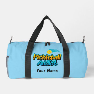 Sac De Sport Personnalisé Pickleball Addict Bleu