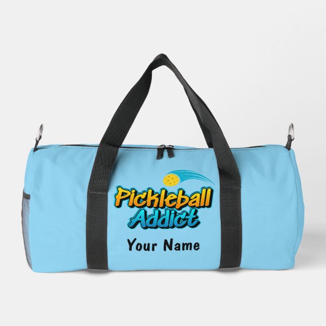Sac De Sport Personnalisé Pickleball Addict Bleu (Verso)