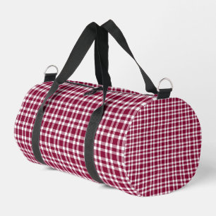 Sac De Sport Petit motif carreaux blanc Bourgogne