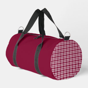 Sac De Sport Petit motif carreaux blanc Bourgogne