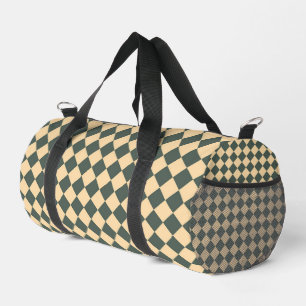 Sac De Sport Petit motif diamant à carreaux jaune vert