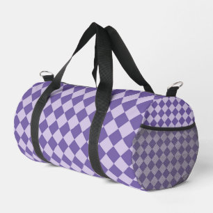 Sac De Sport Petit motif diamant à carreaux violets