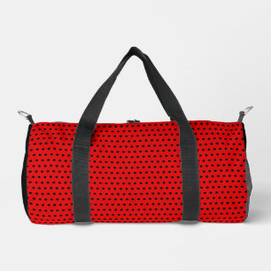 Sac De Sport Petit Motif Noir Élégant Sur Rouge Frappe