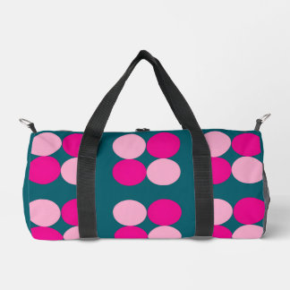 Sac De Sport Pink Circles on Green Small