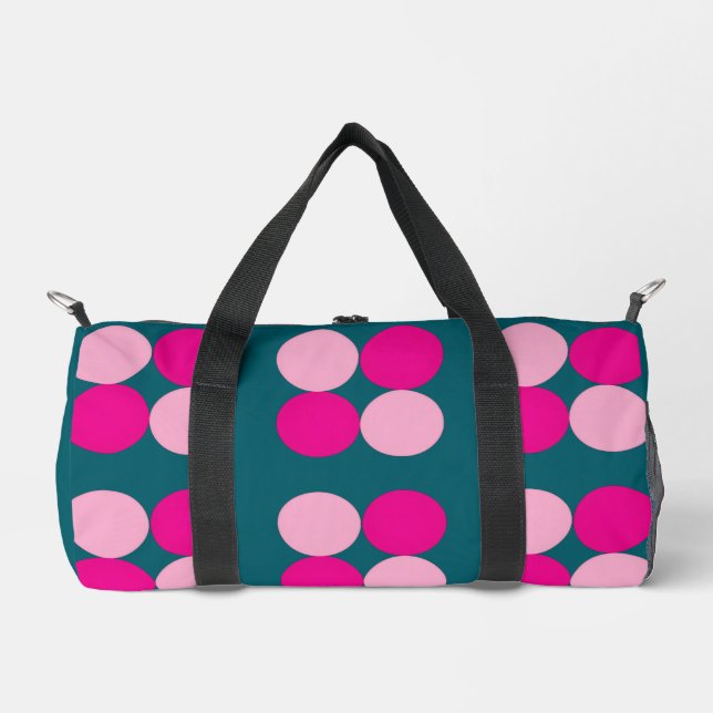 Sac De Sport Pink Circles on Green Small (Recto)