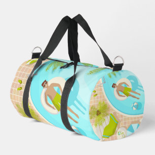 Sac De Sport Piscine mec sur la plage tropicale estivale vacanc