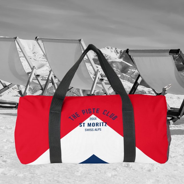Sac De Sport Piste Club Red White Navy Peak Monogram Ski (Créateur téléchargé)