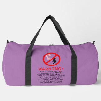 Sac De Sport Pointe Chaussures Avertissement Lavande