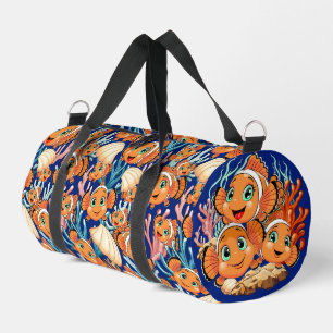 Sac De Sport Poisson clown Dessin animé mignon Famille Sous l'e