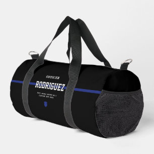 Sac De Sport Policier personnalisé Ligne Bleue Mince