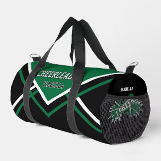 Sac De Sport Pom-Pom Personnalisé | Vert, Noir, Blanc