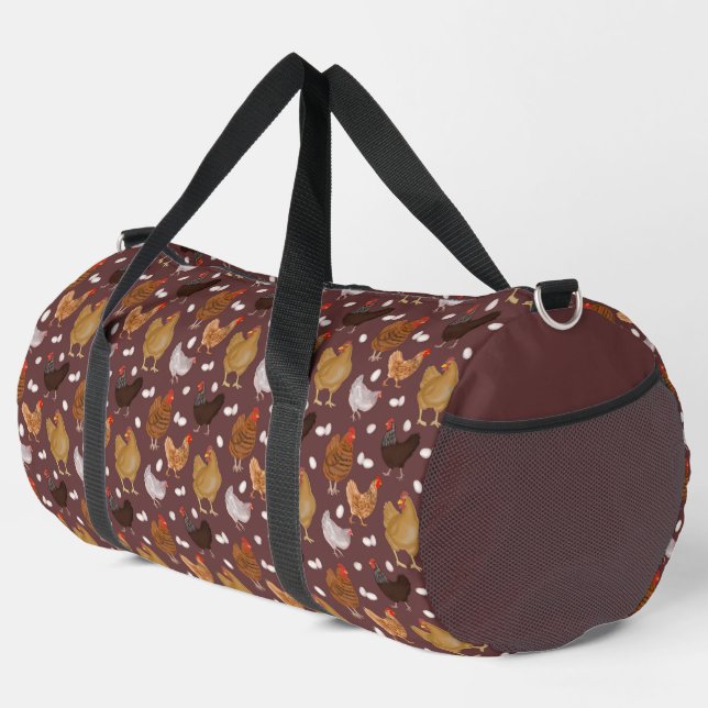 Sac De Sport Poulets et oeufs (Coin droit)