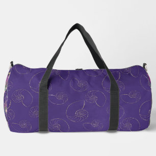 SAC DE SPORT POURPULAIRE SOMBRE AVEC DES SAISONS D'OR ET DES ME