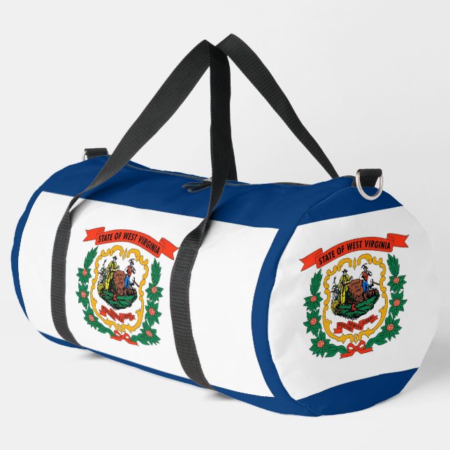 Sac De Sport Print Cut Sew Bag, West Virginia flag (Coin gauche)