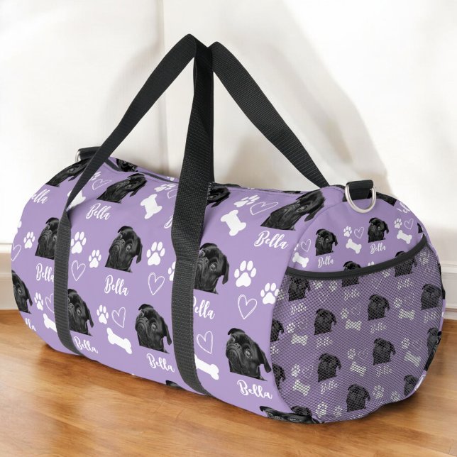 Sac De Sport Purple Custom Love Empreinte de patte Amoureux des (Créateur téléchargé)