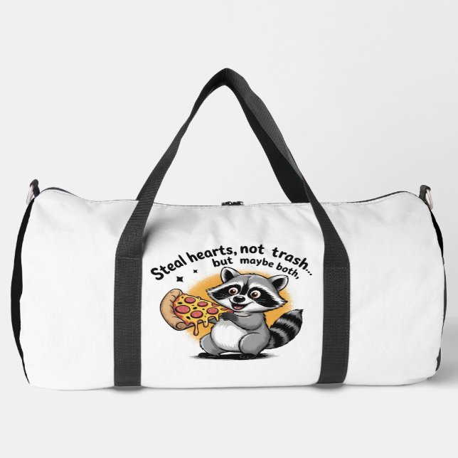 Sac De Sport Raccoon Pizza Steals Hearts and Trash (Recto)