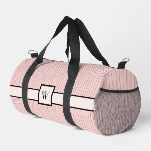 Sac De Sport Rose avec rayures noires