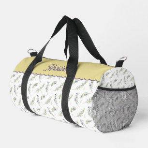 Sac De Sport Sage Green Branche d'Olivier Monogramme Nom