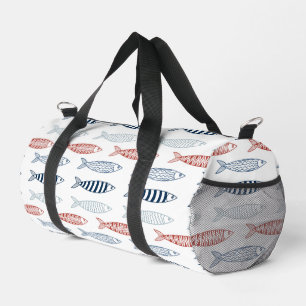 Sac De Sport Sardines méditerranéennes décoratives Motif de poi